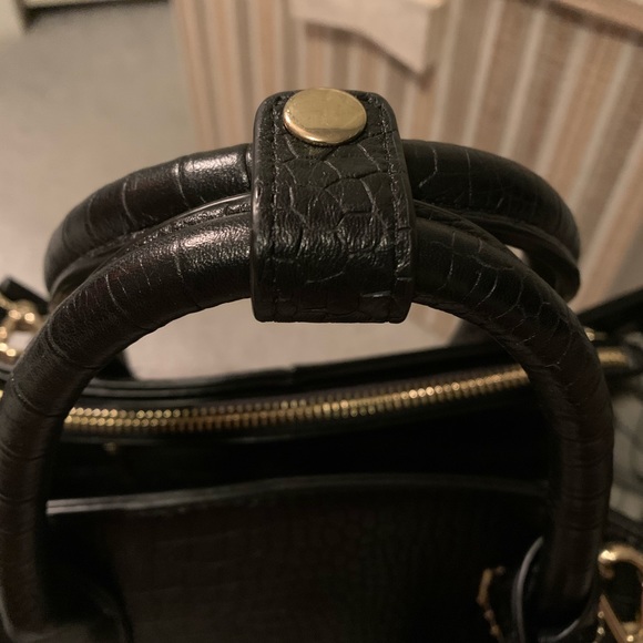 Antonio Melani Black Croc Embossed Leather purse - Picture 6 of 8